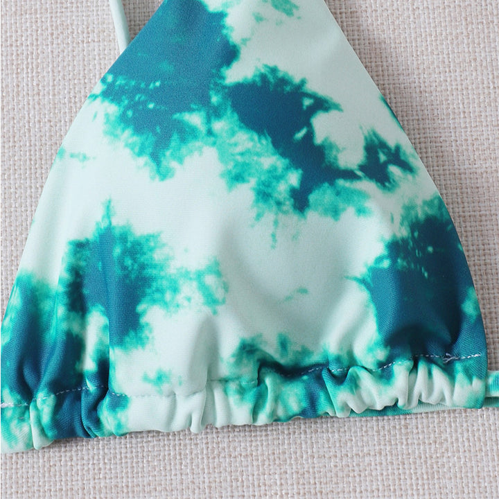 Dame Triangel-Bikini med stilfuldt batikdesign Skovae