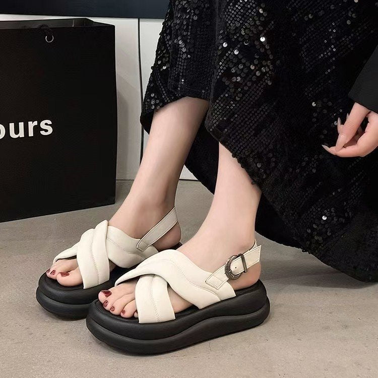 Dame komfortable rem sandaler med fashionable knude-design og ergonomisk sål Stilla