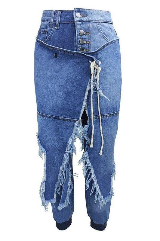Stilla | Revnet Snøre Threaded Jeans