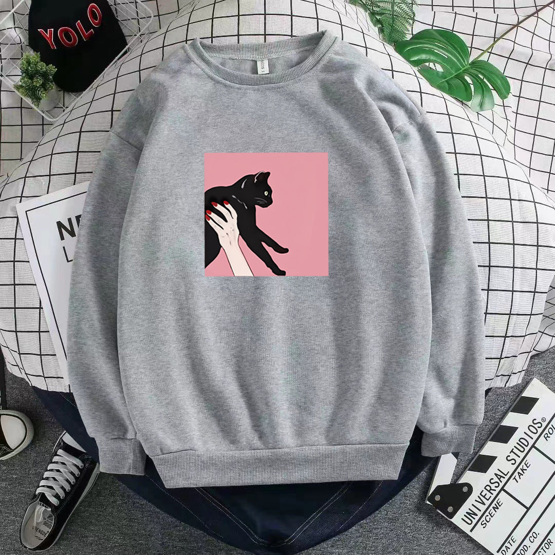 Kvinders casual sweatshirt med kreativt dyredesign Skovae