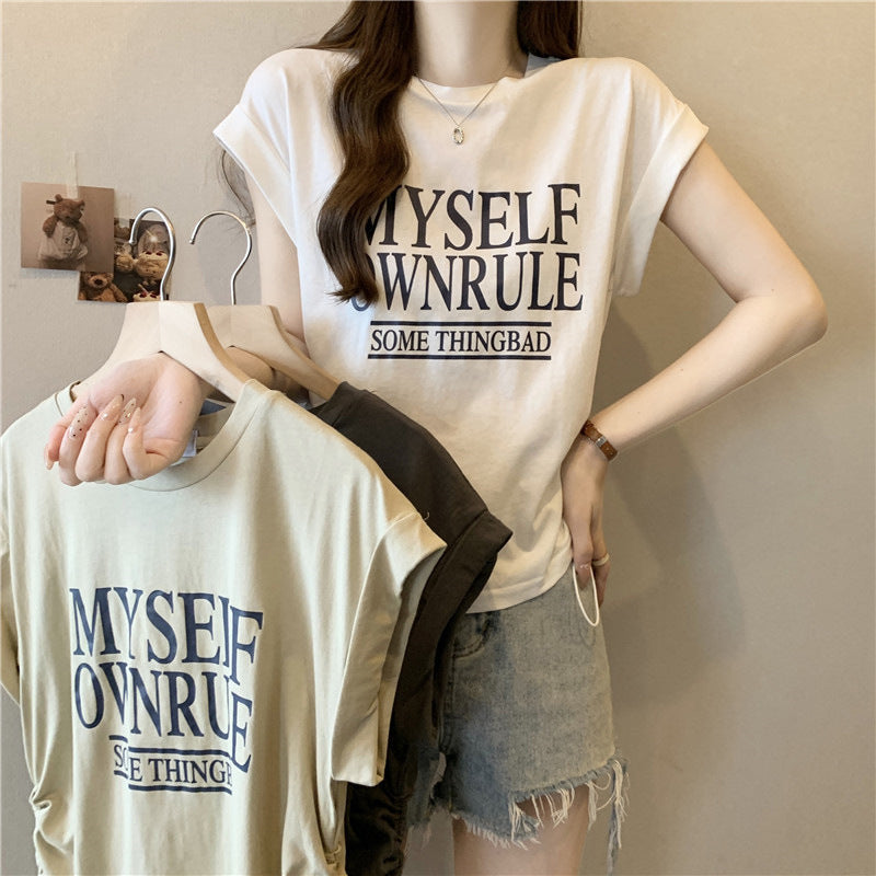 Dame Fritid Grafik T-shirt med unikt statement Stilla