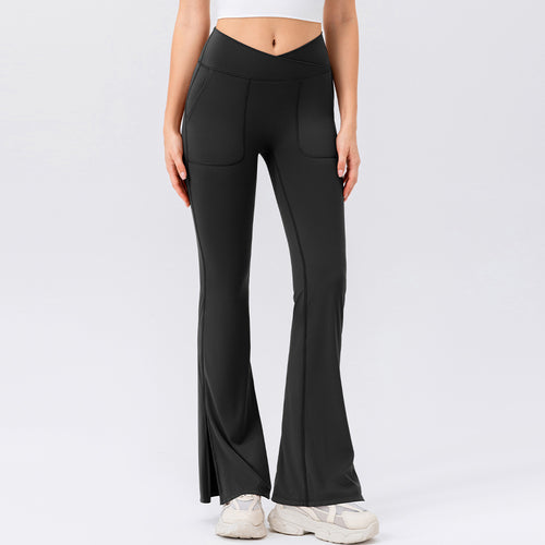 Dame Sporty Flared Leggings med praktiske lommer og høj talje Stilla