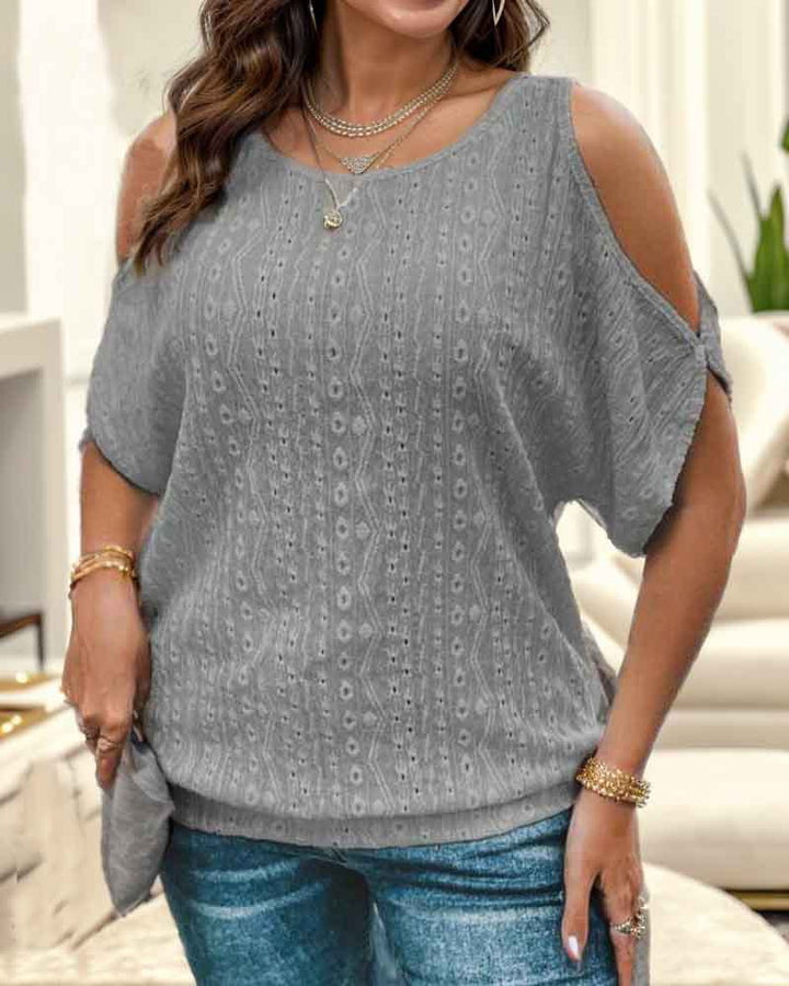Dame Off-Shoulder Top med raffinerede ruffle detaljer Stilla