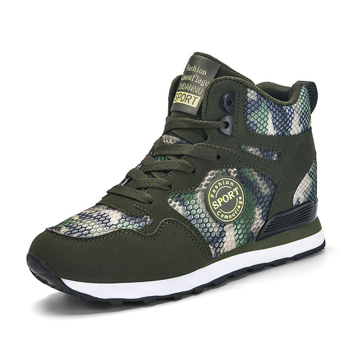 Herrer Taktisk Camouflage High-Top Sneakers Stilla