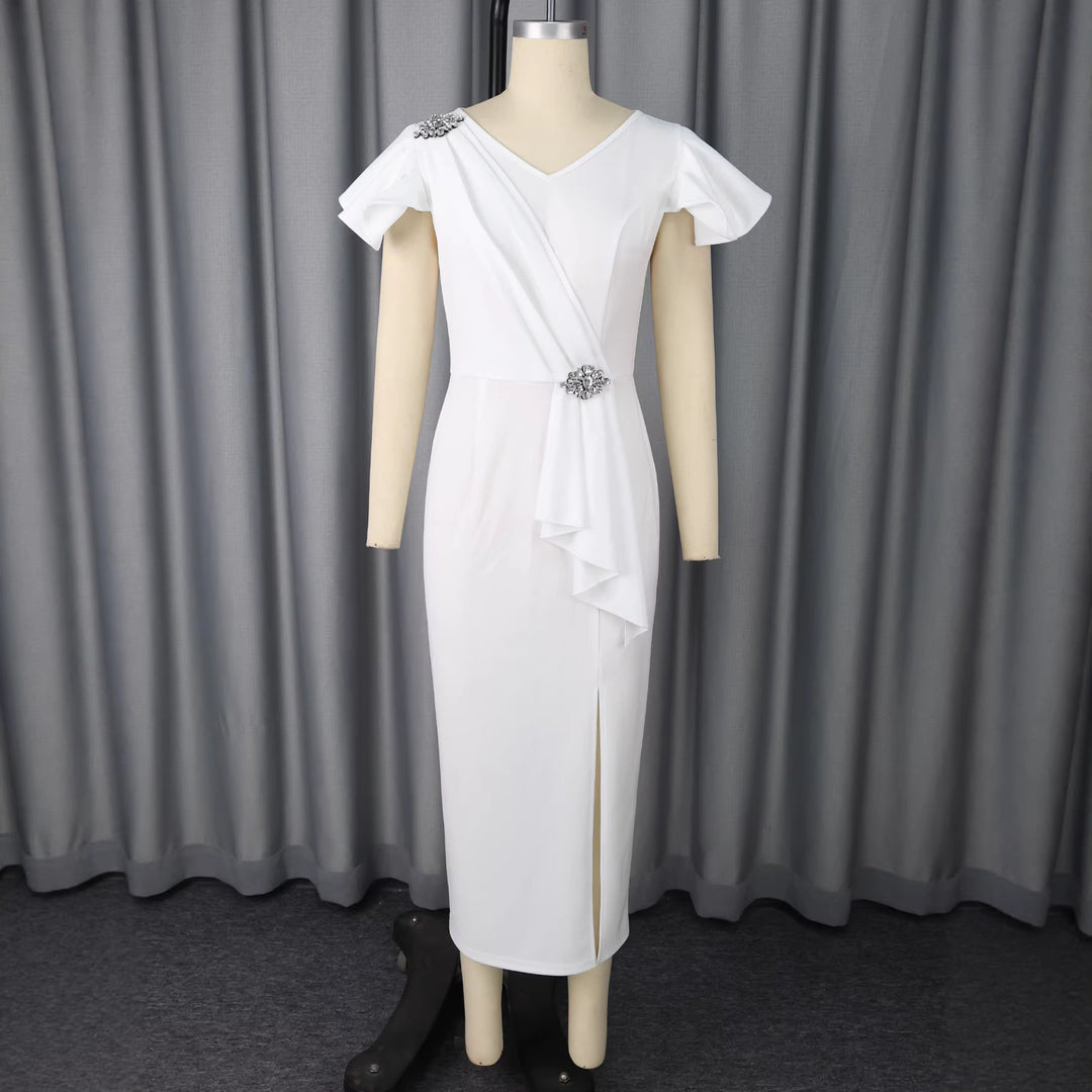 Dame Elegant aften kjole med figursyet silhuet Skovae