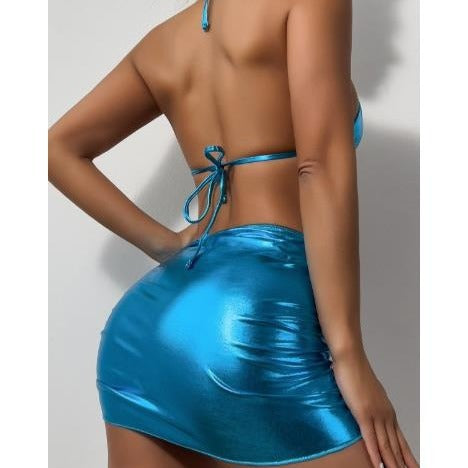 Dame Triangle Cut Rock Bikini Sæt Stilla