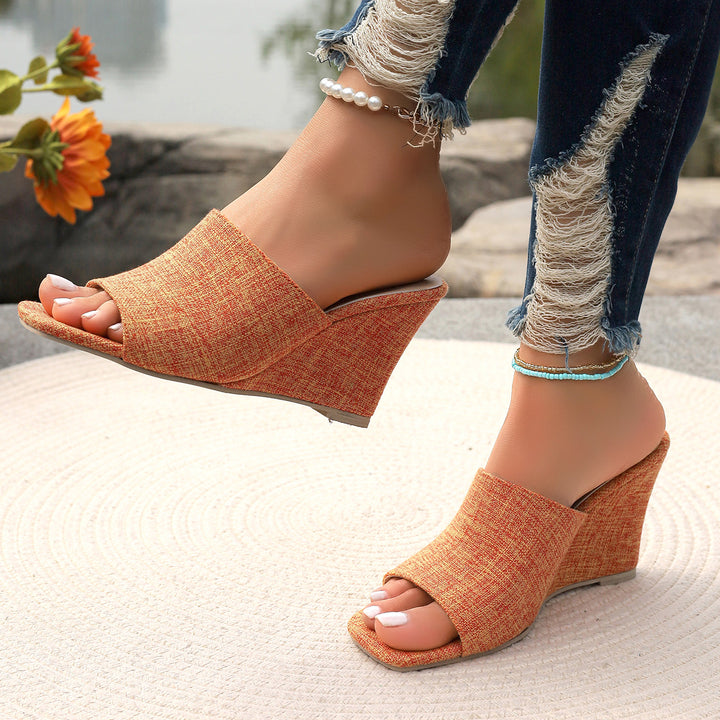 Dame Wedge-sandaler med moderne struktur og behagelig fodsengekonstruktion Stilla