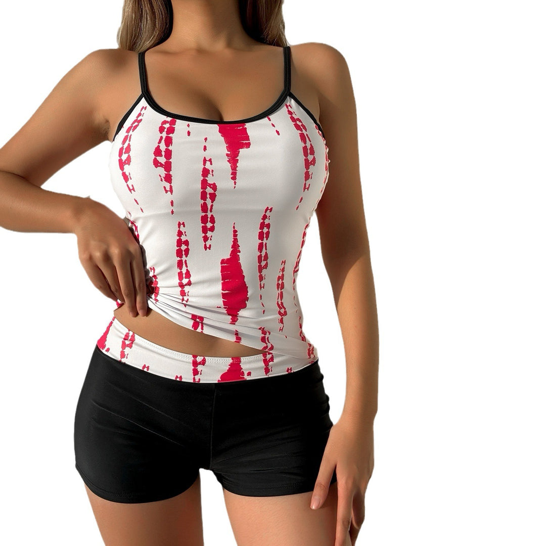 Dame sporty tankini-sæt med stilfuldt design og bevægelsesvenlig pasform Stilla