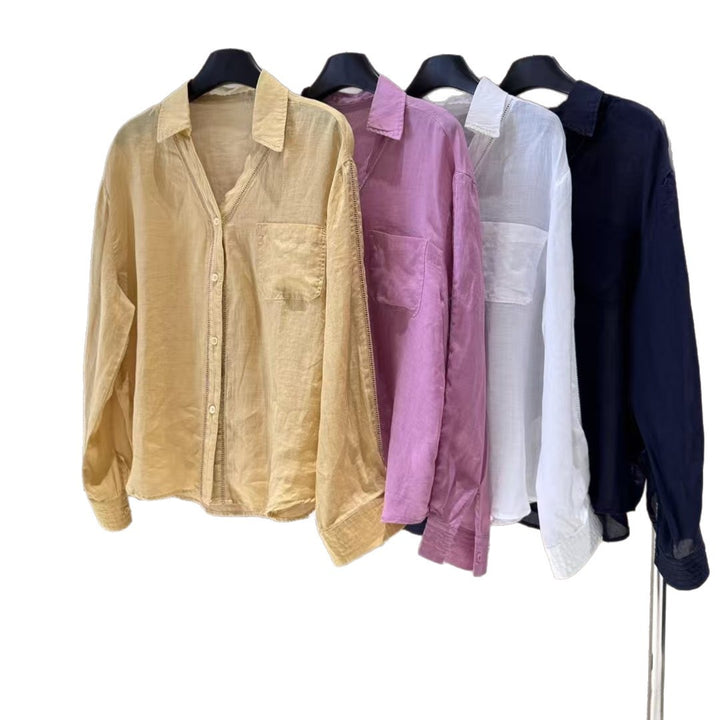Damer Let Fritid Button-Up Skjorte Stilla