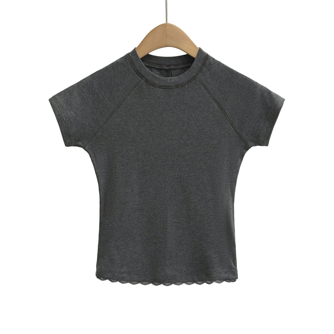 Dame Sporty T-shirt med smart bølgekant og åndbart materiale Stilla