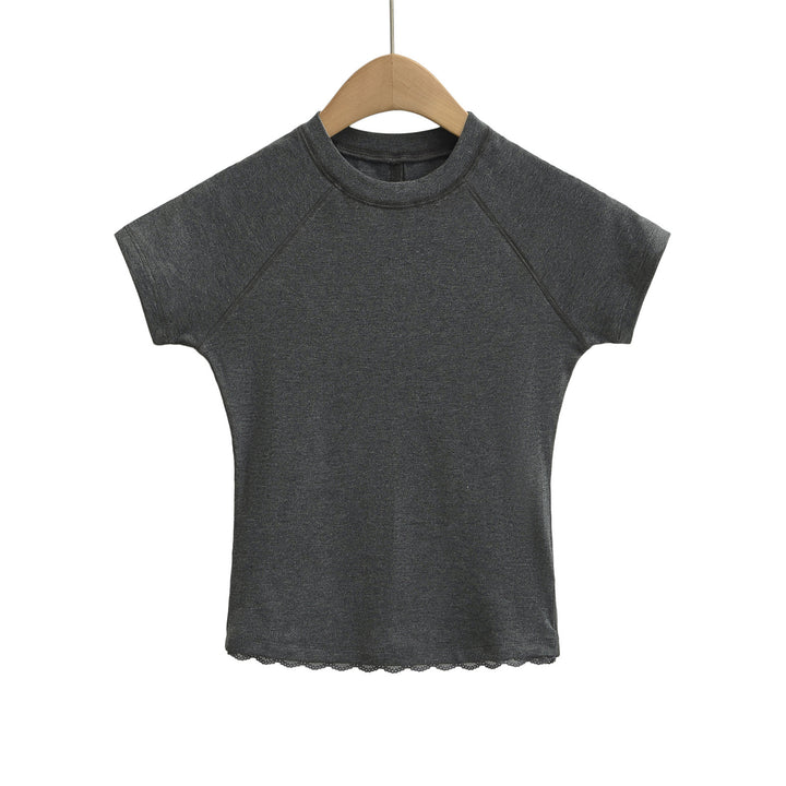 Dame Sporty T-shirt med smart bølgekant og åndbart materiale Stilla