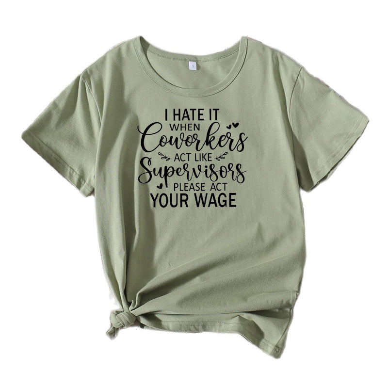 Kvinder Sjovt Grafik T-Shirt Stilla