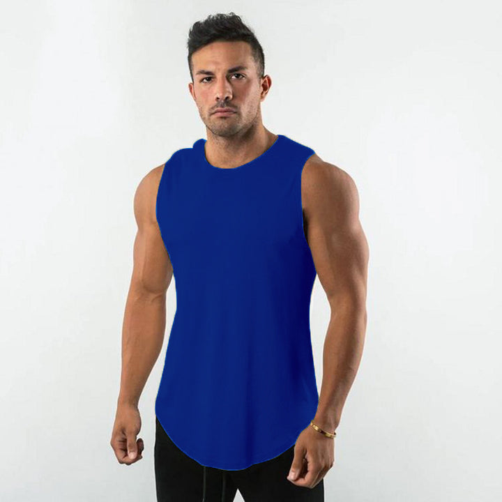 Herrer Åndbart Muscleshirt med Rundhalset Snit og Ergonomisk Snit Stilla