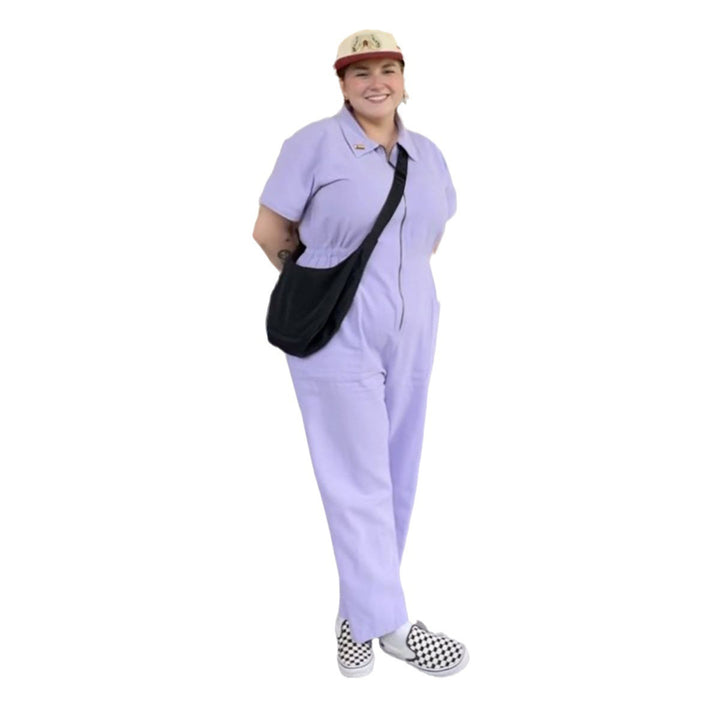 Dame mode jumpsuit med praktisk lynlås og sidelommer Stilla