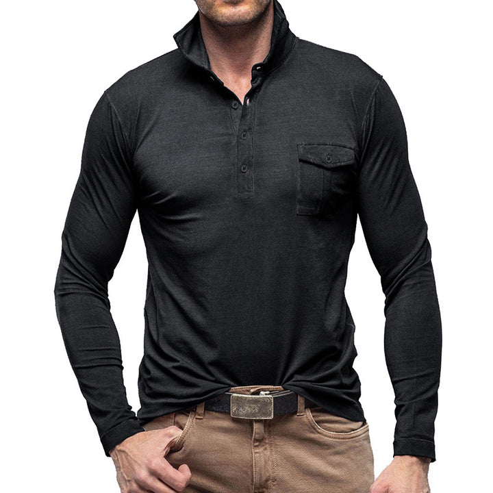 Herrer Langærmet Poloshirt Stilla
