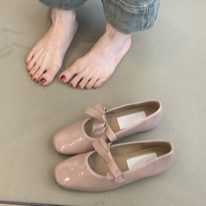 Dame Chic Leopardtryk Mary Jane Ballerinaer med Sløjfedetail Stilla