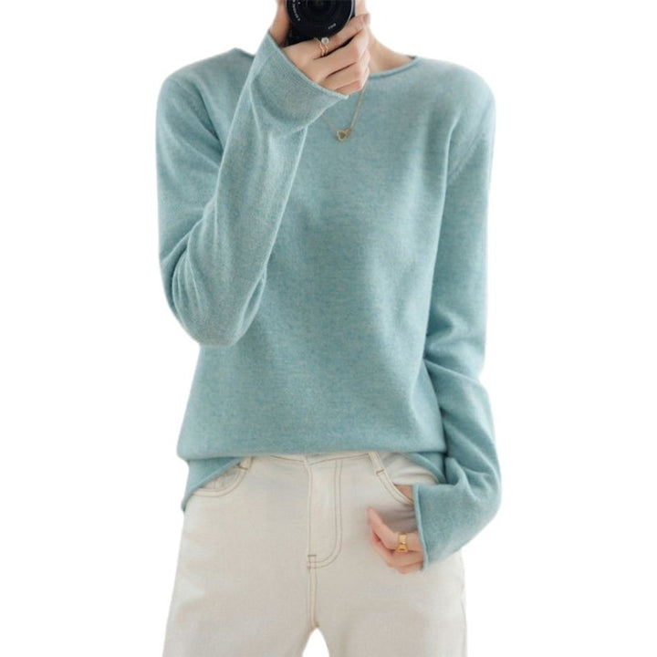 Kvinders bløde V-hals sweater Stilla
