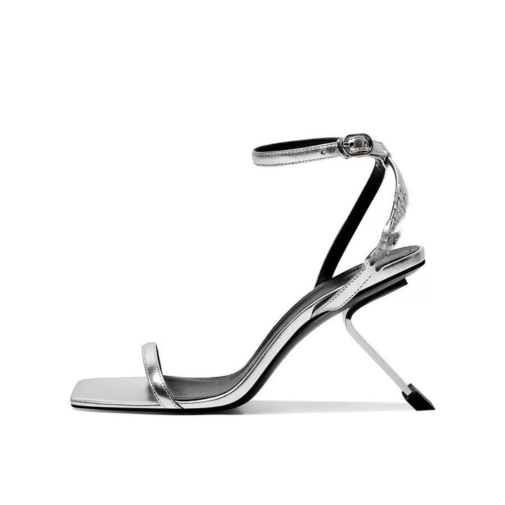 Femme Elegant Open-Toe Stiletto Hæle Stilla