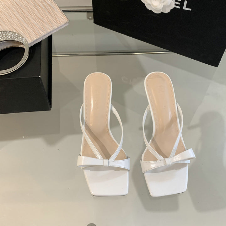 Dame elegante og stilige slingback-sandaler med dekorativt sløjfedesign Stilla