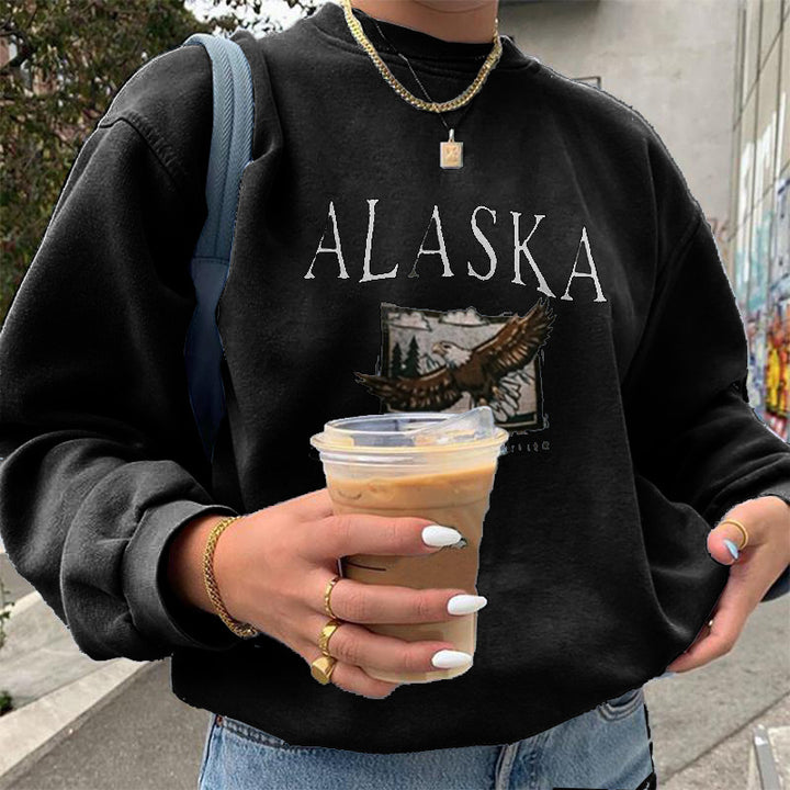 Dame Sporty Sweatshirt med kreativt print Stilla