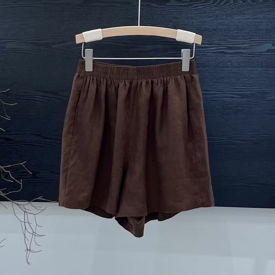 Femme Letvægts Åndbare Linned Shorts Stilla