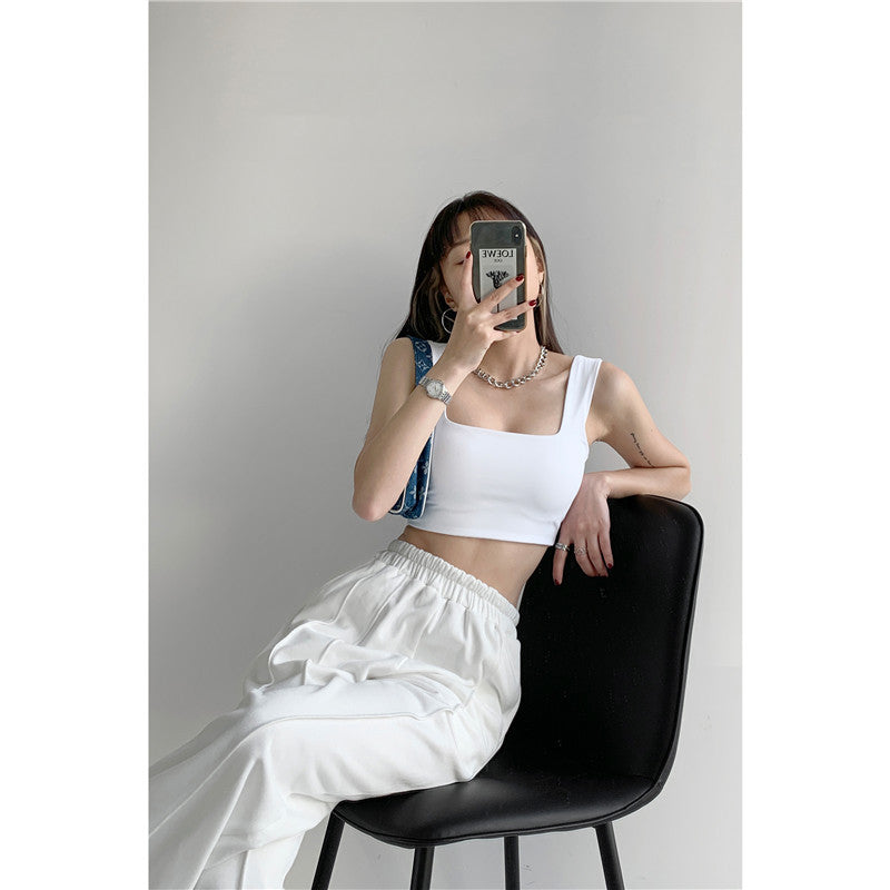 Femme Kvadrat-Udskæring Crop Top Stilla