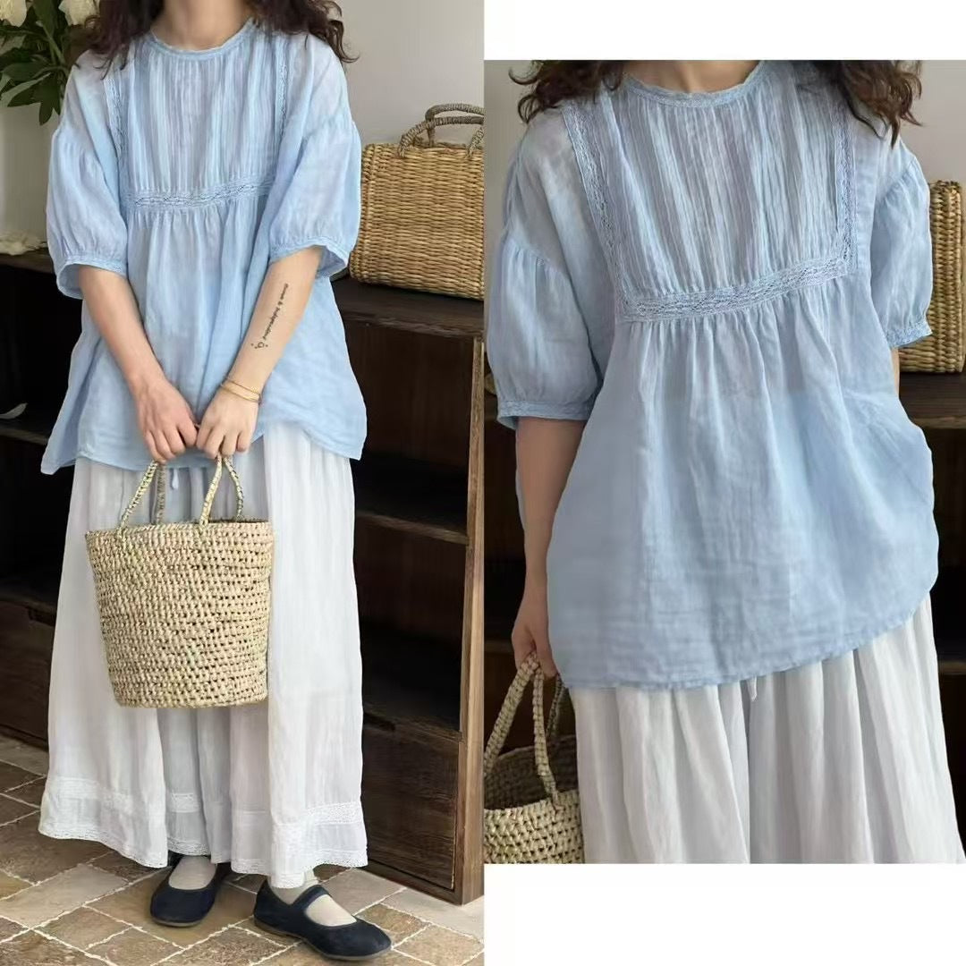Femme Bohemian Chic Faltenbluse Stilla
