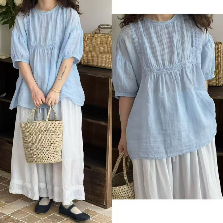 Femme Bohemian Chic Faltenbluse Stilla