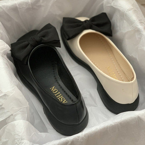 Dame Ballerinas med dekorativ sløjfedetalje og komfortabelt fodseng Stilla