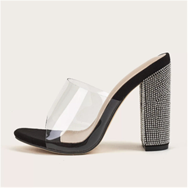 Dame Transparente Glamour-Pumps med Funklende Hæl Stilla