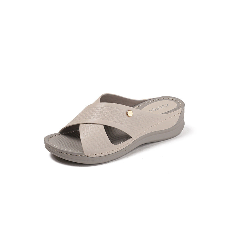 Dame komfort-sandaler med ergonomisk fodseng og moderigtig rem Stilla