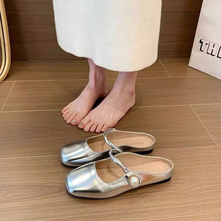 Dame elegante Mules med modisk spænde dekoration og behagelig fodseng Stilla