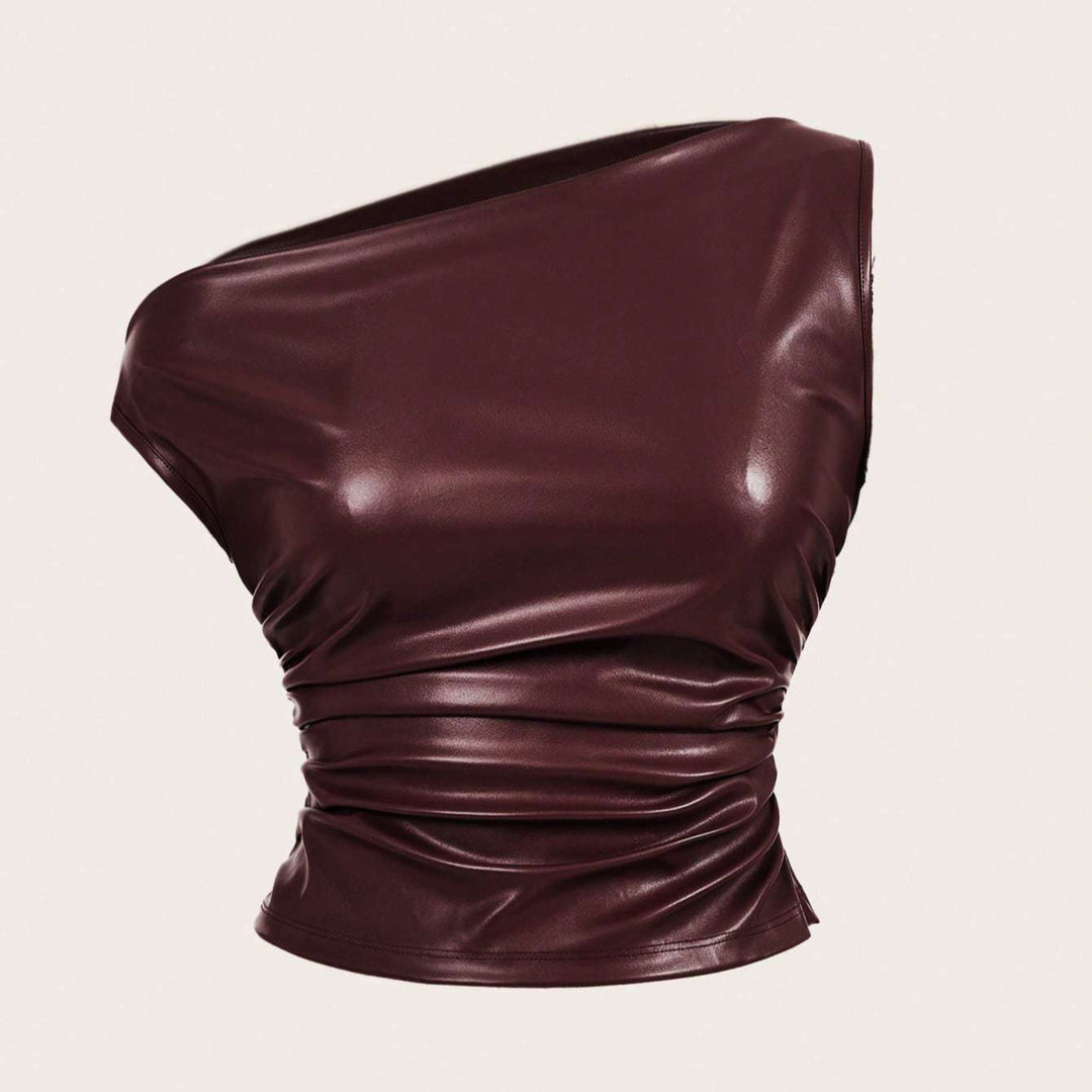 Dame Elegant Wrap Top i højkvalitetsmateriale Skovae