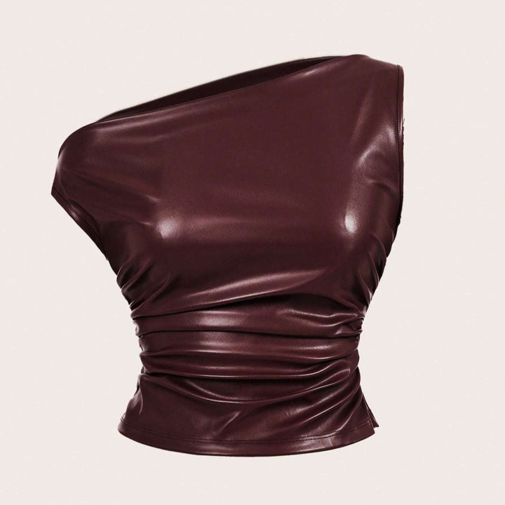 Dame Elegant Wrap Top i højkvalitetsmateriale Skovae