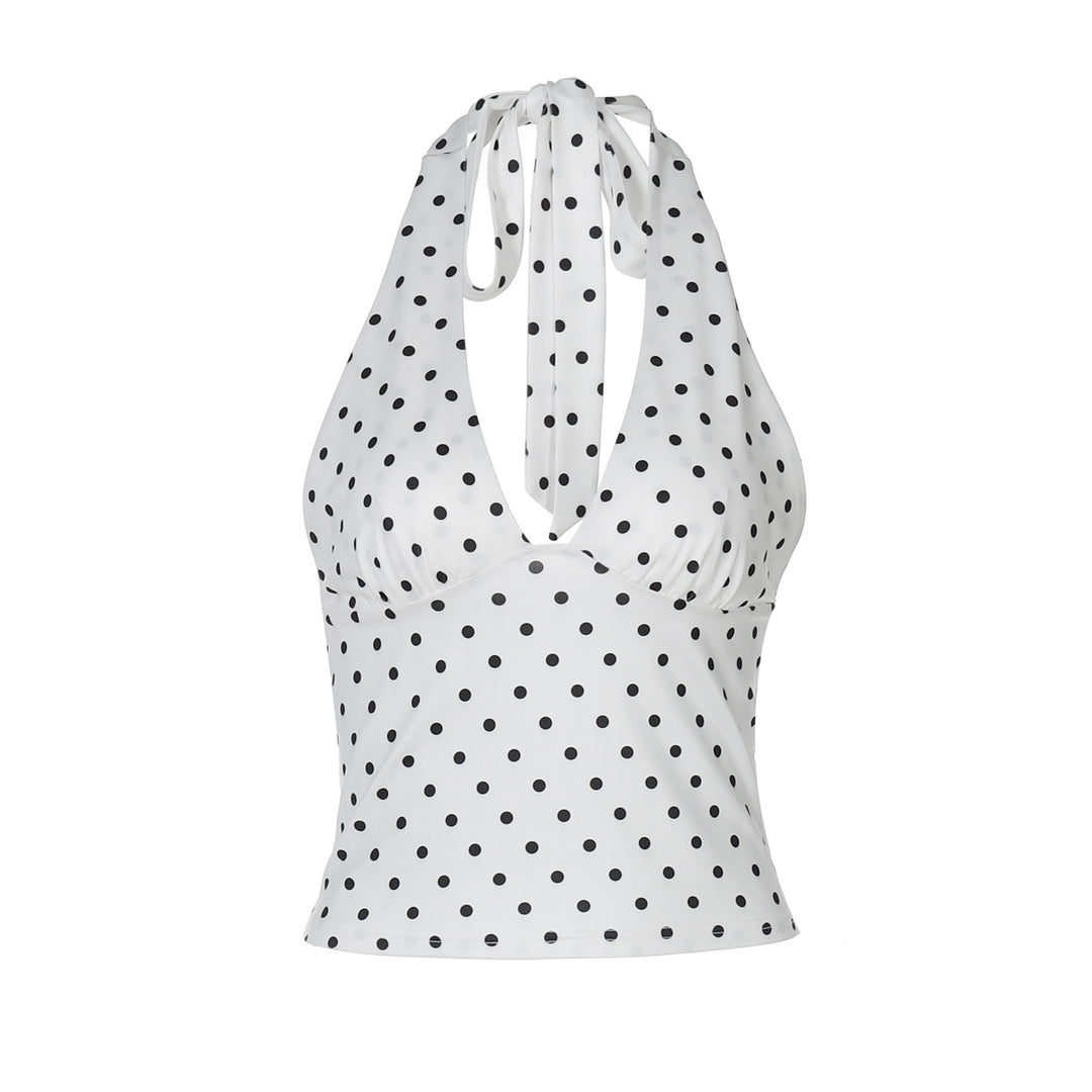Dame Polka-Dots Haltertop Skovae