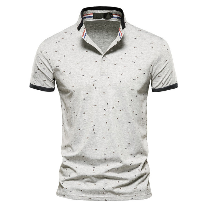 Herrer polo skjorte med moderne mønster Stilla