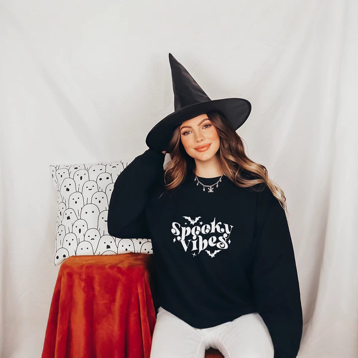 Kvinders sweatshirt med legende Halloween-design og komfortabel pasform Stilla
