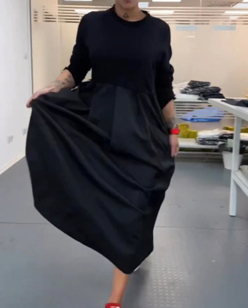 Damer afslappet maxikjole med praktiske lommer og moderigtig lag-på-lag-look Stilla
