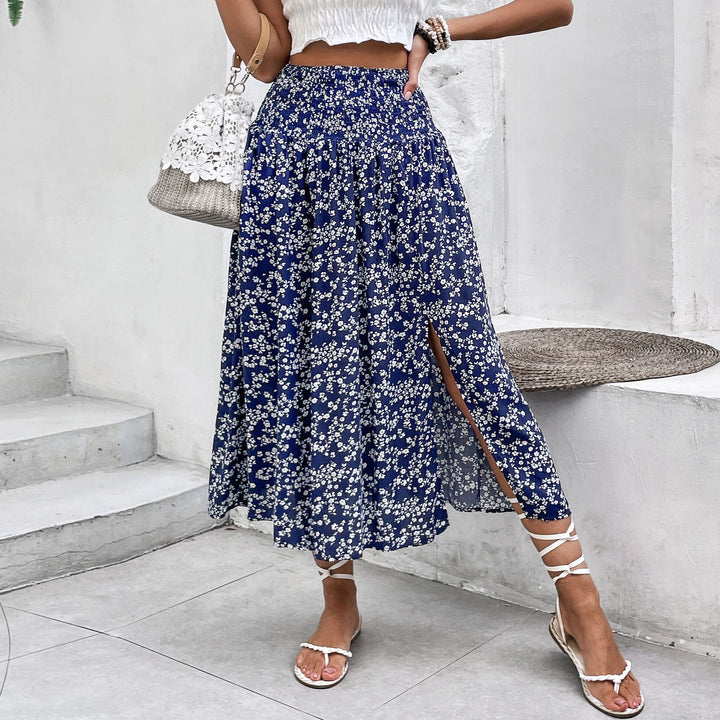 Dame Floral Print Split Maxi Skirt Stilla
