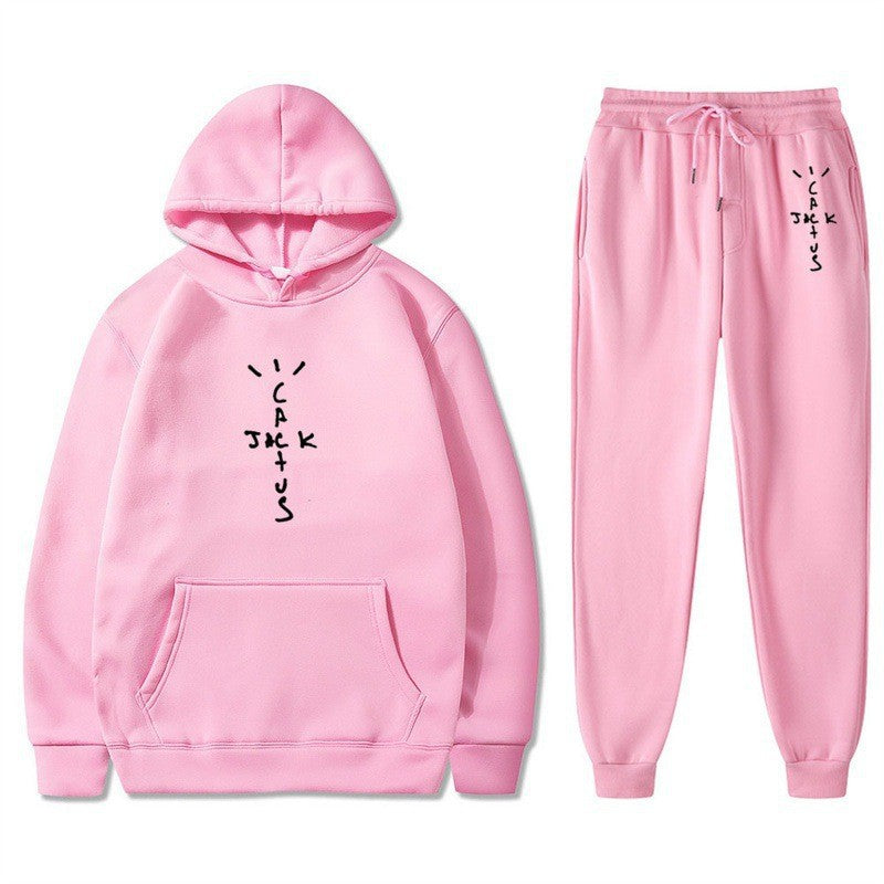 Dame Hoodie og Joggingbukser Sæt med Kreativ Bogstaver Skovae