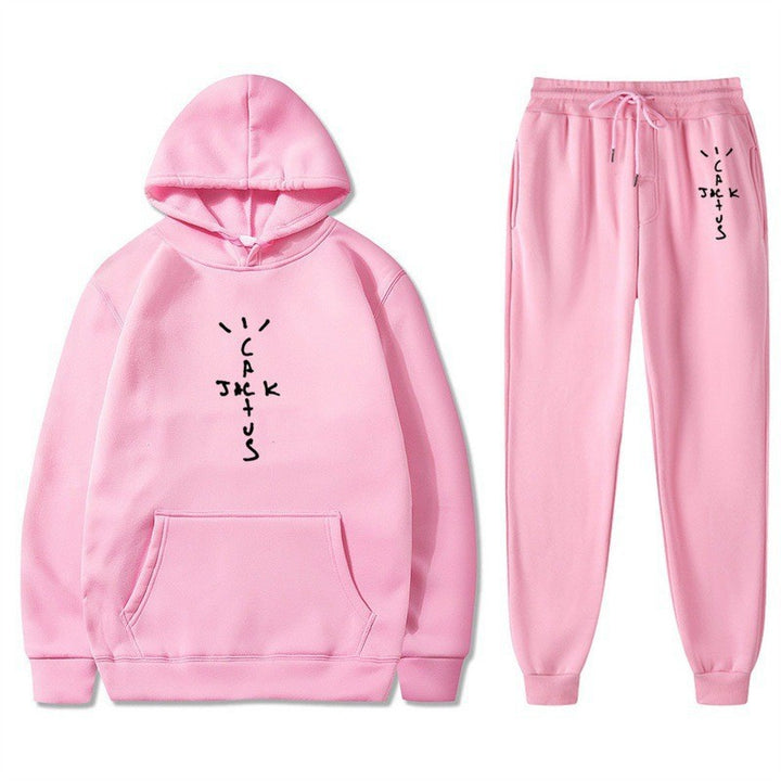 Dame Hoodie og Joggingbukser Sæt med Kreativ Bogstaver Skovae