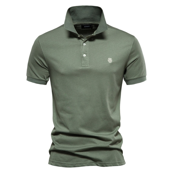 Herre poloshirt med elegant krave og åndbart bomuldsquality Stilla