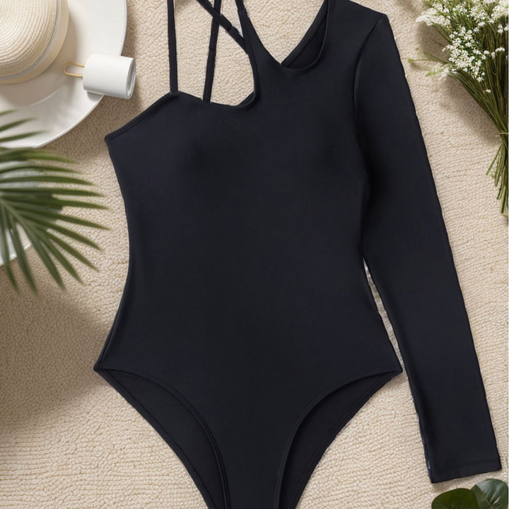 Dame Højskåret Én-delt Badedragt med asymmetrisk Design og Smart Cut-Out Stilla