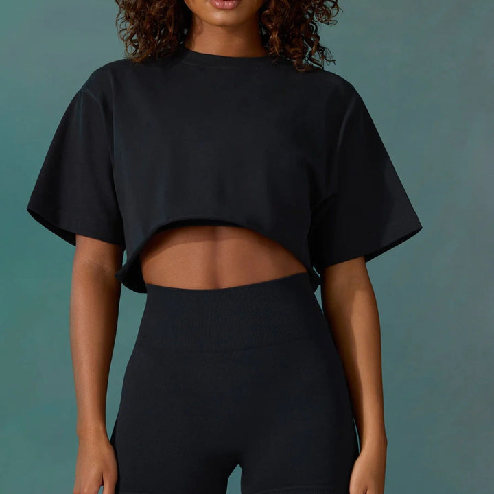 Stilla | Komfortabel Løs Fitness Top Sport T-shirt