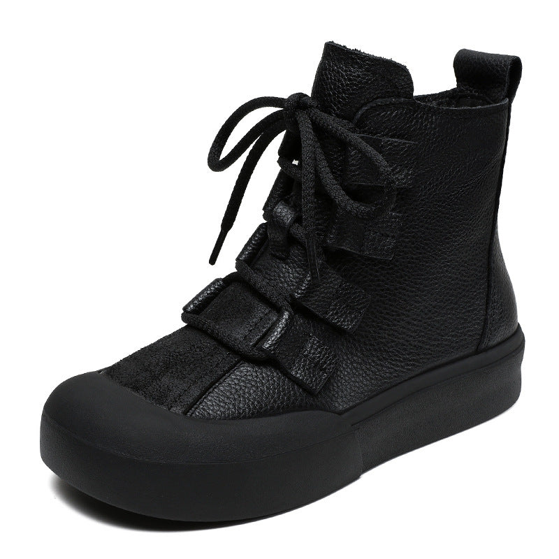 Kvinder Casual High-Top Sneakers med Rem-Detail Stilla