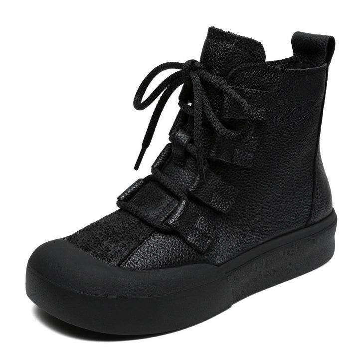 Kvinder Casual High-Top Sneakers med Rem-Detail Stilla