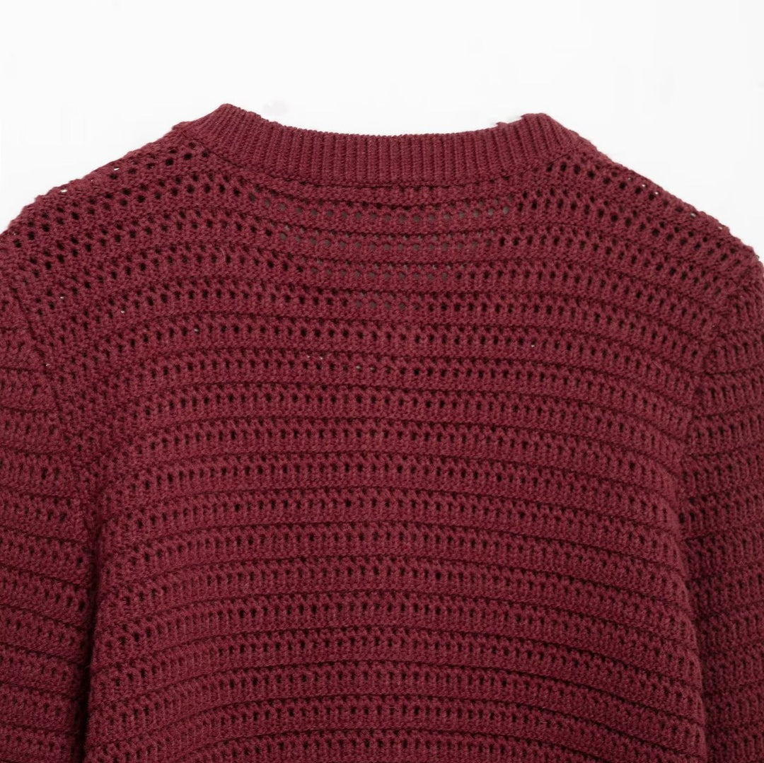 Femme Struktureret Strikcardigan med Knaplukning Stilla