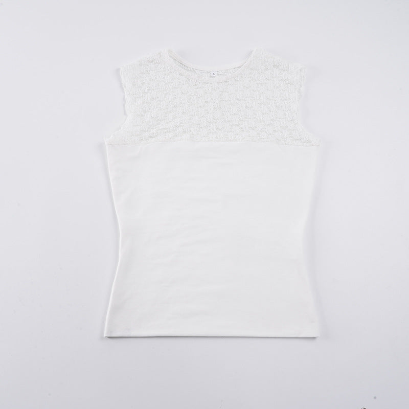 Dame top med elegant spidsbort Skovae