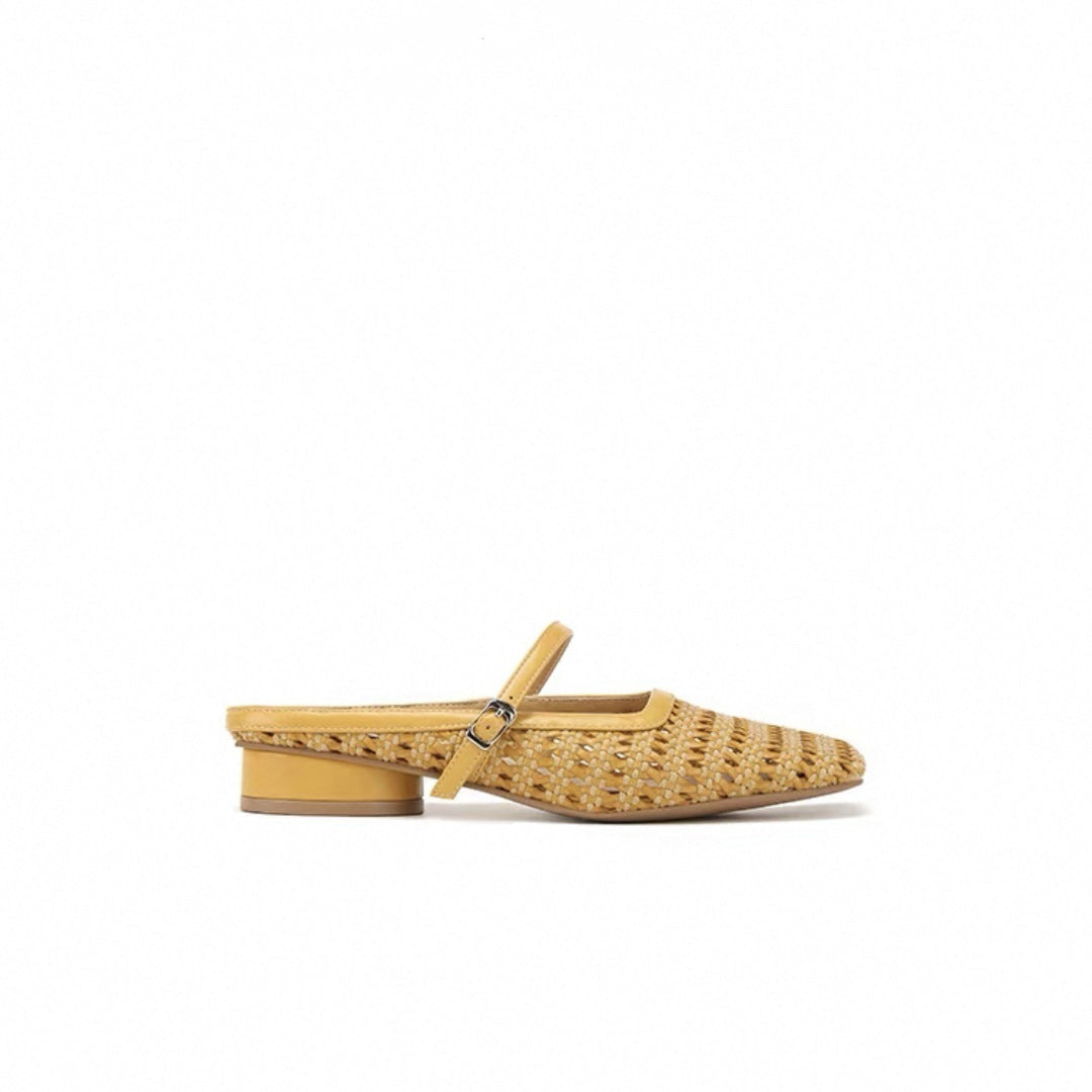 Dame Woven Blokhæl Mules Stilla