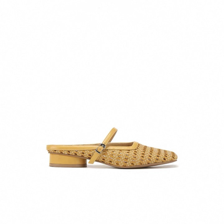 Dame Woven Blokhæl Mules Stilla
